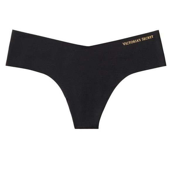 VS XXL SEXY ILLUSIONS BY VICTORIA'S SECRET No-Show Thong Panty Black NWT - Picture 9 of 12
